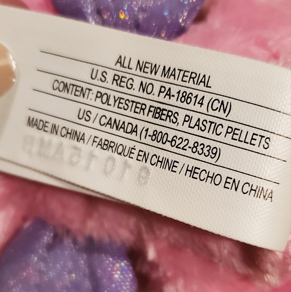 Hatchimal stuffy, pink with purple wings, 5" - Picture 7 of 7